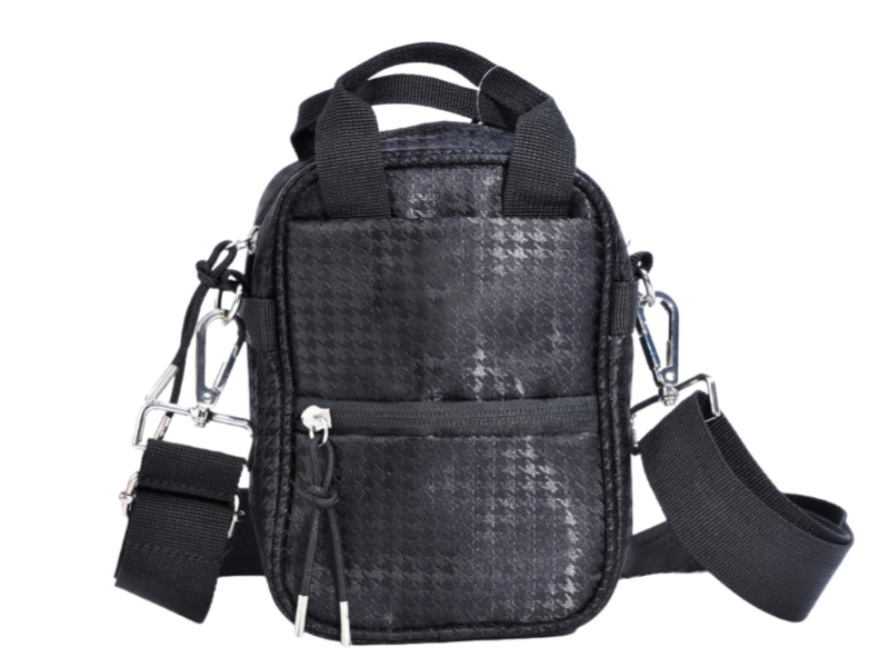 Crossbody Bag with Multiple Pockets PK-23119-9A (Black) - polyking