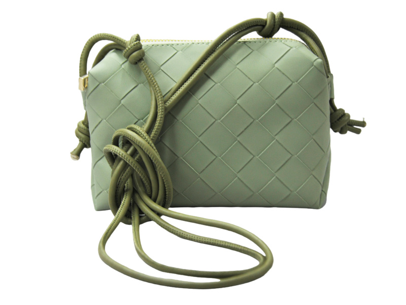 Plaid PU Crossbody Bag Green PK 23054 3
