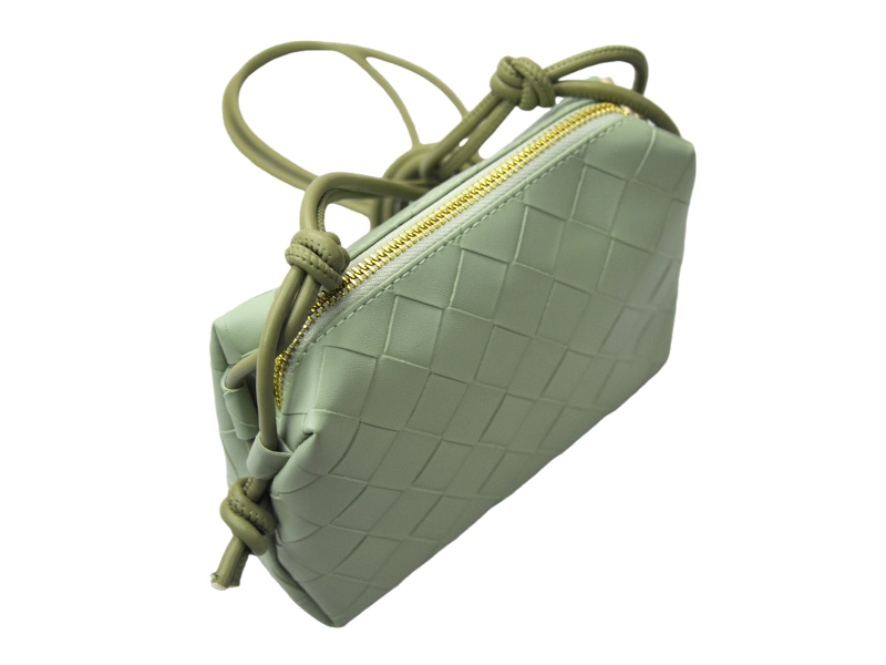 Plaid PU Crossbody Bag Green PK 23054 5
