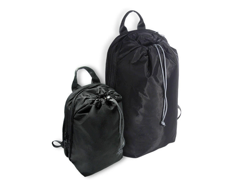 黑色大小束口背包
